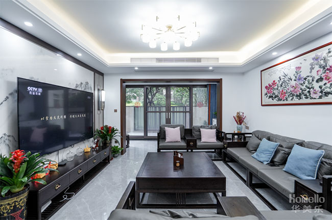 162㎡大平層+室內花園,這樣造的新中式特別舒適